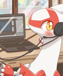 Latias With Headphones Paint By Numbers