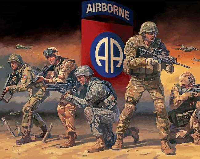 Paratroopers Answering The Call 82nd Airborne Paint By Numbers
