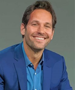 Paul Rudd Smiling Paint By Numbers