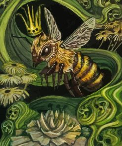 Queen Bee Insect Art Paint By Numbers