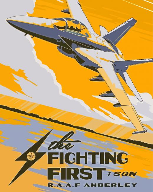 RAAF Military Poster Paint By Numbers