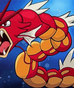 Red Gyarados Pokemon Anime Paint By Numbers