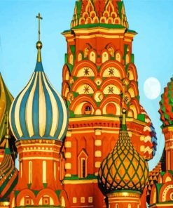 Russian Onion Domes And Moon Paint By Numbers