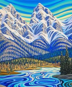 Three Sisters Mountains Art Paint By Numbers