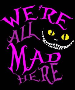 Aesthetic We Are All Mad Here Illustration Paint By Numbers