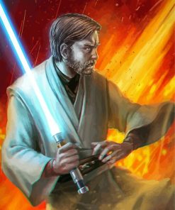 Cool Obi Wan Warrior Paint By Numbers
