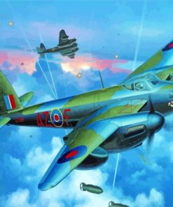 De Havilland Mosquito War Aircraft Paint By Numbers