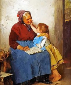 Grandmother And Granddaughter Paint By Numbers