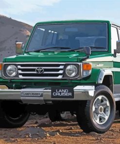 Green Vintage Land Cruiser Car Paint By Numbers