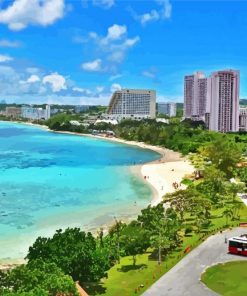 Tumon Beach Guam Paint By Numbers