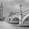 Black And White Westminster Bridge In London Paint By Numbers