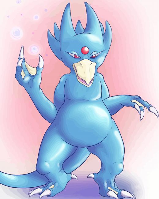 Blue Golduck Paint By Numbers