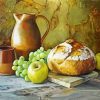 Bread And Fruits Paint By Numbers