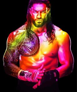 Colorful Roman Reigns Paint By Numbers