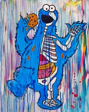 Cookie Monster Skelton Art Paint By Numbers