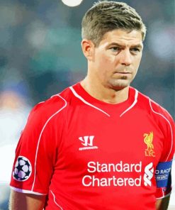 Former Football Player Steven Gerrard Paint By Numbers