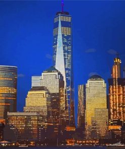 One World Trade Center At Night Paint By Numbers