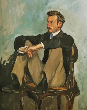 Portrait Of Renoir By Frederic Bazille Paint By Numbers