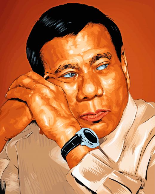 President Rodrigo Duterte Illustration Paint By Numbers