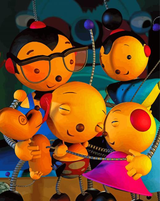 Rolie Polie Olie Family Paint By Numbers