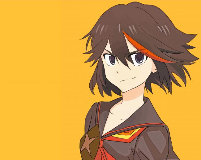 Ryuko Matoi Anime Character Paint By Numbers