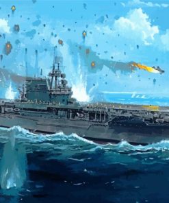 USS Lexington The Blue Ghost Paint By Numbers