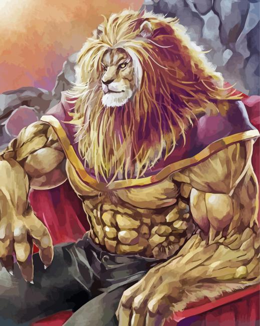 Aesthetic Lion Man Paint By Numbers