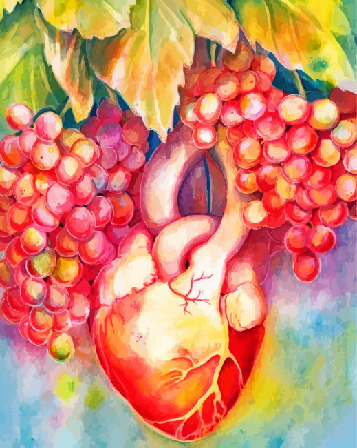 Grapevines Heart Art Paint By Numbers