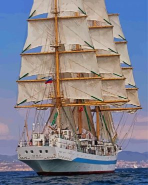 Rigged Ship Paint By Numbers