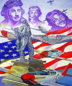 Tuskegee Airmen Military Art Paint By Numbers