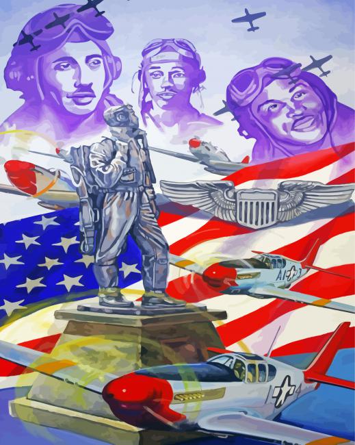 Tuskegee Airmen Military Art Paint By Numbers