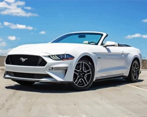 White 2018 GT Mustang Paint By Numbers