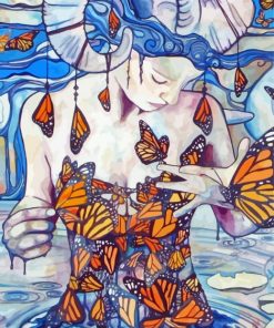 Abstract Butterfly Woman Paint By Numbers