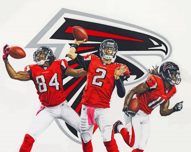 Atlanta Falcons American Football Players Paint By Numbers