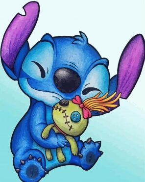 Baby Stitch And Doll Paint By Numbers