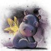 Baby Hippo Angel Paint By Numbers