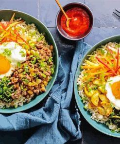 Bibimbap Dishes Paint By Numbers