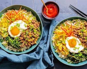 Bibimbap Dishes Paint By Numbers