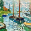 Claude Monet Sailboat Port Paint By Numbers