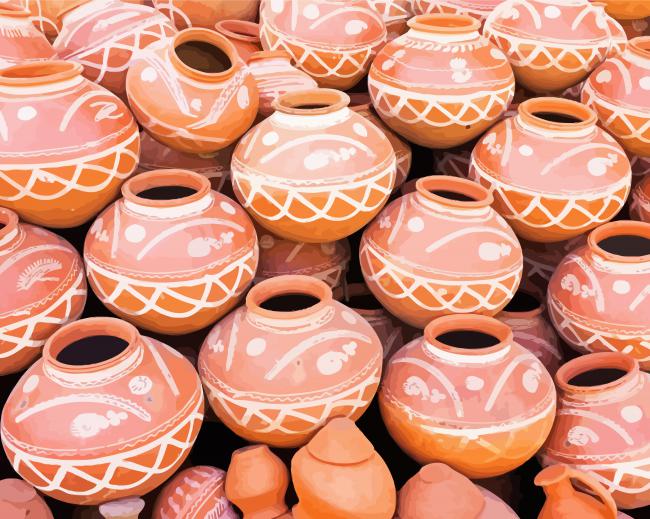 Clay Pots Paint By Numbers