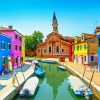 Colorful Towns Burano Paint By Numbers