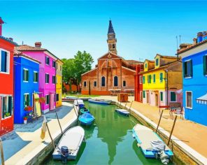 Colorful Towns Burano Paint By Numbers