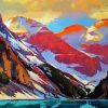 Colorful Mountains Illustration Paint By Numbers