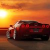 Corvette Z06 With Sunset Paint By Numbers