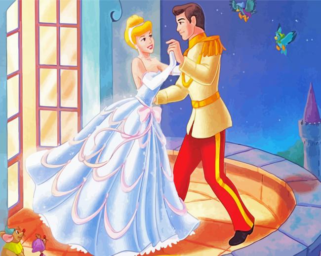 Disney Cinderella And Prince Dancing Paint By Numbers