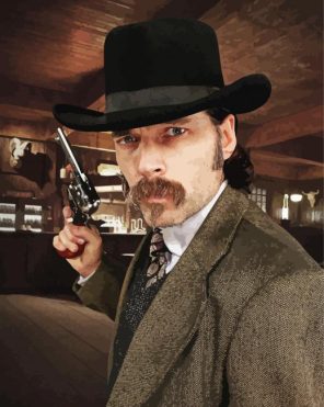 Doc Holliday Gunfighter Paint By Numbers