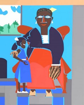 Family Mother And Child By Romare Bearden Paint By Numbers