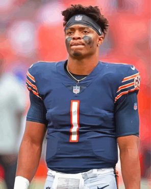 Justin Fields Chicago Bears Quarterback Paint By Numbers