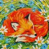 Quirky Fox And Flowers Paint By Numbers