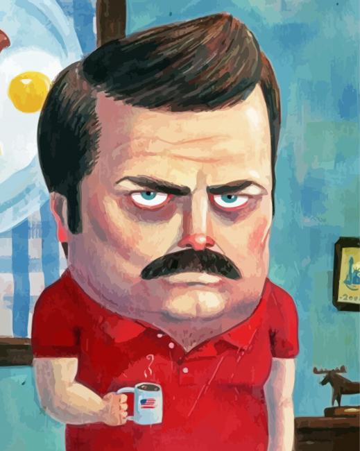 Ron Swanson Paint By Numbers